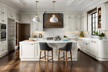 modern kitchen interior with kitchen generated ai