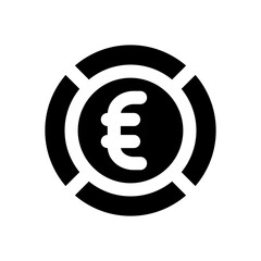 euro glyph icon