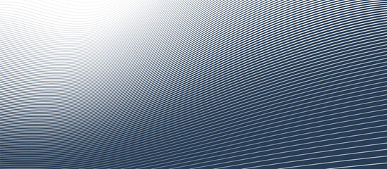 Black lines in 3D perspective vector abstract background, single color dynamic linear minimal design, wave lied pattern in dimensional and movement.