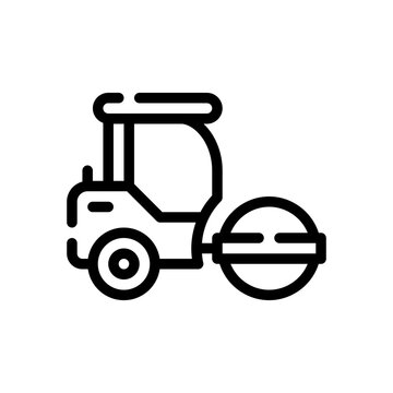 recommend clip art: road roller line icon