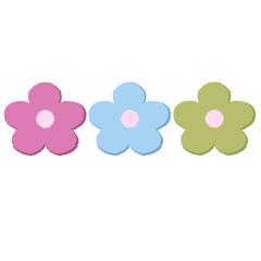three color flowers