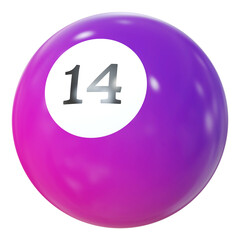 Ball Number 14 - 3d Render