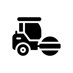 road roller glyph icon