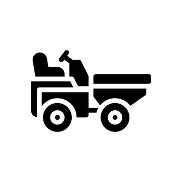 mini dumper glyph icon