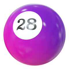 Ball Number 28 - 3d Render