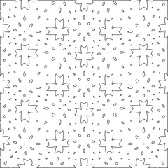 Stylish texture with figures from lines.Abstract geometric black and white pattern for web page, textures, card, poster, fabric, textile. Monochrome graphic repeating design. 