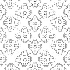 
 Stylish texture with figures from lines.Abstract geometric black and white pattern for web page, textures, card, poster, fabric, textile. Monochrome graphic repeating design. 