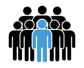 Symbol, ikona ludzi. Plik wektorowy.