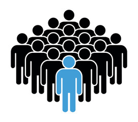 Symbol, ikona ludzi. Plik wektorowy.