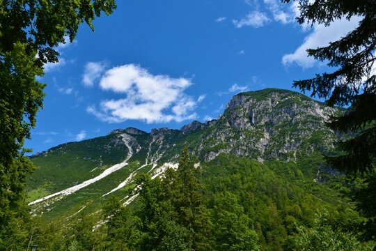 Mountains at Predil pass in Italy