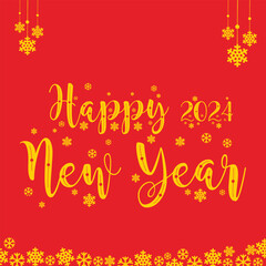 Happy new year 2024 design. Colorful premium vector design for poster, banner, greeting and new year 2024 celebration.
