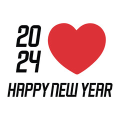 Happy new year 2024 design. Colorful premium vector design for poster, banner, greeting and new year 2024 celebration.