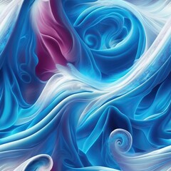 Obraz premium the captivating of abstract Ethereal Swirls & Waves' seamless digital pattern, ai generated
