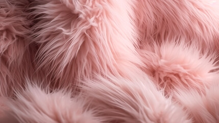 Pink synthetic fur texture, animal skin imitation, generative AI.