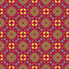 Ornament in ethnic style.Seamless pattern with abstract shapes. Repeat design for fashion, textile design,  on wall paper, wrapping paper, fabrics and home decor.