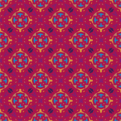 Ornament in ethnic style.Seamless pattern with abstract shapes. Repeat design for fashion, textile design,  on wall paper, wrapping paper, fabrics and home decor.