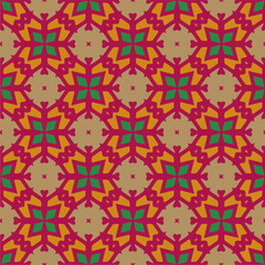 Ornament in ethnic style.Seamless pattern with abstract shapes. Repeat design for fashion, textile design,  on wall paper, wrapping paper, fabrics and home decor.