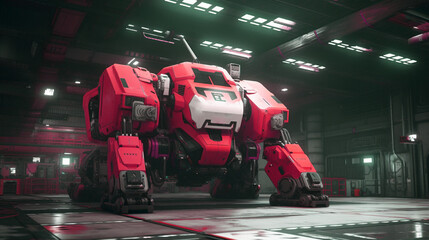 Mecha Robot Industrial Droid Gorilla Futuristic Bot Machine Engineering Heavy Battle Cyberpunk Beast Apocalypse Generative AI 
