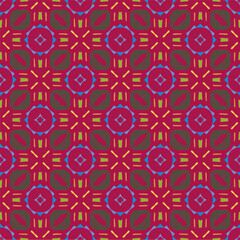 Ornament in ethnic style.Seamless pattern with abstract shapes. Repeat design for fashion, textile design,  on wall paper, wrapping paper, fabrics and home decor.