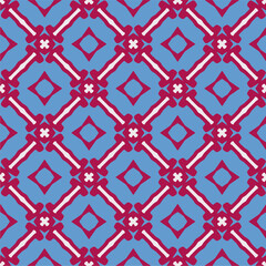 Fototapeta premium Ornament in ethnic style.Seamless pattern with abstract shapes. Repeat design for fashion, textile design, on wall paper, wrapping paper, fabrics and home decor.