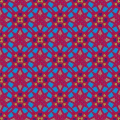 Ornament in ethnic style.Seamless pattern with abstract shapes. Repeat design for fashion, textile design,  on wall paper, wrapping paper, fabrics and home decor.