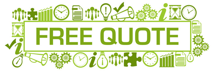 Free Quote Symbols Surrounded Box Green 