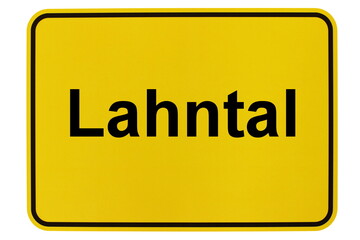 Illustration eines Ortsschildes der Gemeinde Lahntal in Hessen