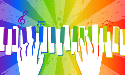 key piano design concept of decoration T-shirt designs, flyers, invitations, greeting cards, music advertising, illustrations, vectors.