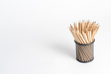 Pencil in a pencil basket case