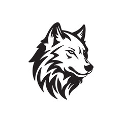 Wolf logo vector isolated on white background © fitradp