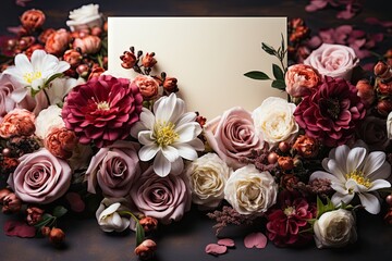 Minimalist Wedding Canvas Majesty Backdrop - An Elegant Blank Wedding Invitation Background - Designed with Care, Waiting for Your Personalized Details - Canvas Created with Generative AI Technology