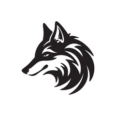 Wolf logo vector isolated on white background