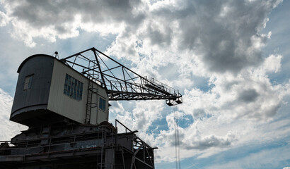Old port industry crane.