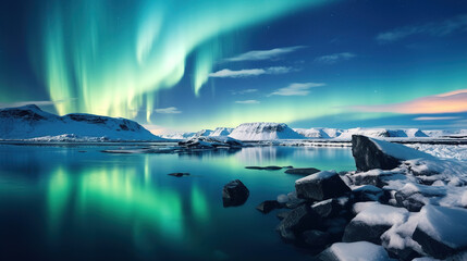 aurora in the sky. Generative Ai