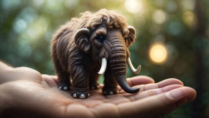 elephant in hand