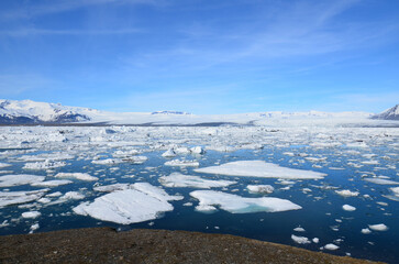 Gorgeous Summer View of Jokulsarlon in Iceland