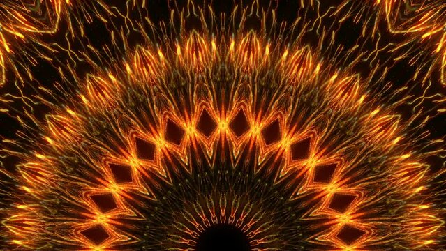 Fireworks Pattern Radial Sun Kaleido animation Full HD Motion Background Video Art VJ Loop
