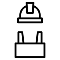 Fototapeta premium safety helmet line 