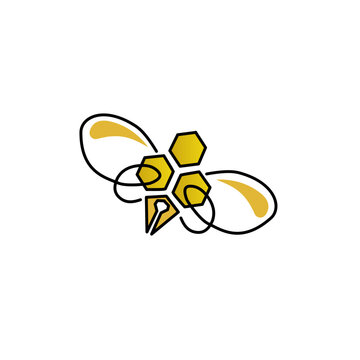 honey bee copywriter logo design