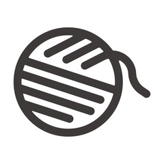 チラシ・広告の情報を分かりやすく伝える、シンプルでフラットな毛糸のイラスト。アプリなどのボタンにも