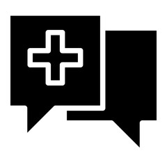 medical insurance glyph 
