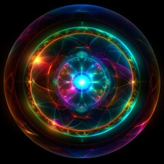 Fototapeta premium Abstraction, gravitational lens in space.