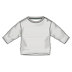 Long sleeve t shirt tops vector illustration template for baby boys