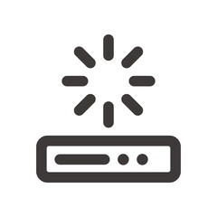 チラシ・広告の情報を分かりやすく伝える、シンプルでフラットな待ち時間を表すアイコン。アプリなどのボタンにも。