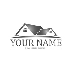 Real Estate Logo, Creative Roof House Logo, Abstract Buildings Logo