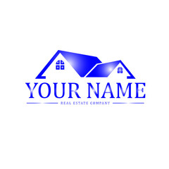 Real Estate Logo, Creative Roof House Logo, Abstract Buildings Logo