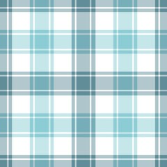 Seamless pattern in blue and white colors for plaid, fabric, textile, clothes, tablecloth and other things. Vector image.
