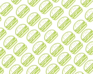 seamless pattern with green leaves