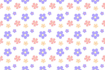 a pastel tiny flower vector on seamless pattern background