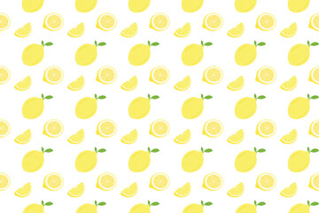 lemon fruit vector on seamless pattern background